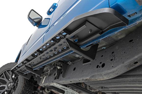 Rough Country Raptor Style Running Board Crew Cab Black For Ford F-150 15-23