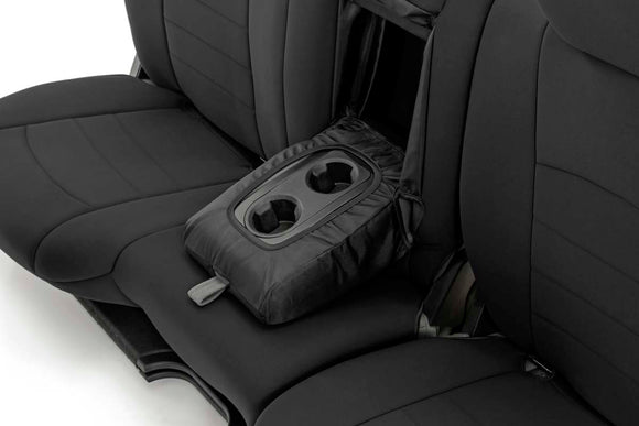 Rough Country Seat Covers Fornt Bucket and Rear Arm Rest For Ram 1500 09-18 2500 10-18
