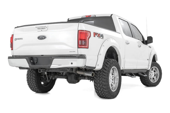 Rough Country SRX2 Adj Aluminum Step Crew Cab For Ford F-150 Super Duty 15-23