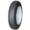 ST205/75D14 6 Ply Hi-Run Mounted on  14X6 5-4.5 White 8 Spoke Wheel-1