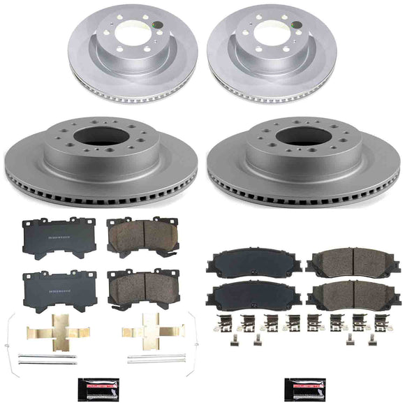 Genuine Geomet Coated Rotor and Low-Dust Ceramic Brake Pad Kit