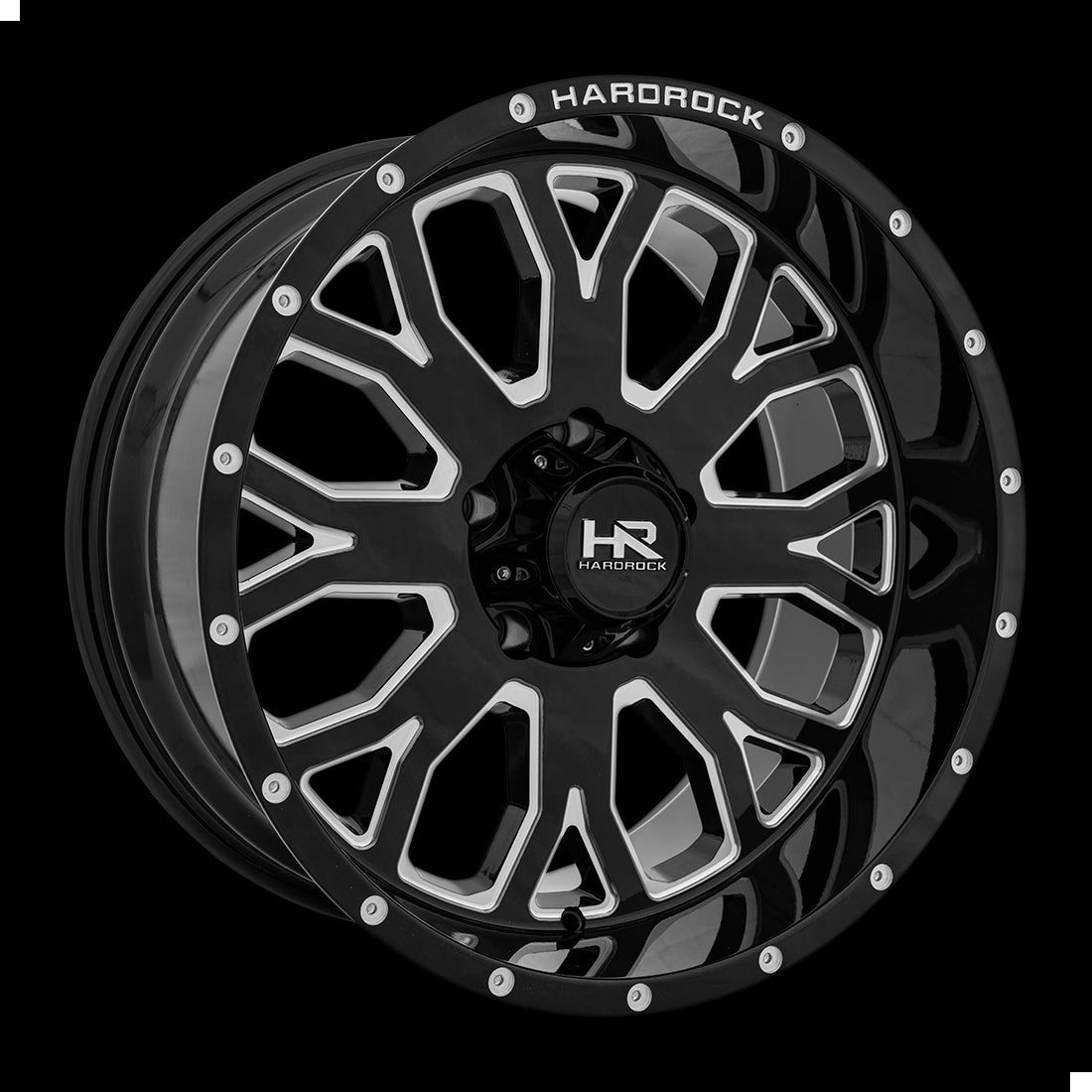 20x10 Hardrock Slammer XPosed Gloss Black Milled 5x127 ET-19 wheel/rim - 0