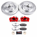 PowerStop Z26 Street Performance Ceramic Brake Pad, Drilled Slotted Rotor, and C
