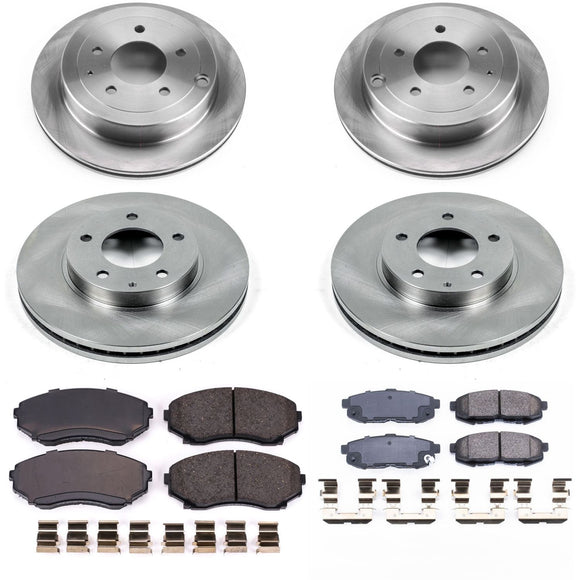 PowerStop OE Stock Replacement Low-Dust Ceramic Brake Pad and Rotor Kit