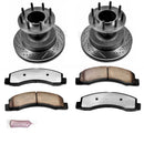 PowerStop Z36 Carbon-Fiber Ceramic Brake Pad with Drilled and Slotted Rotor Kit