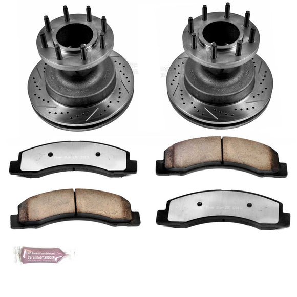 PowerStop Z36 Carbon-Fiber Ceramic Brake Pad with Drilled and Slotted Rotor Kit