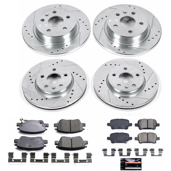 PowerStop Z23 Daily Driver Carbon-Fiber Ceramic Brake Pad and Drilled & Slotted