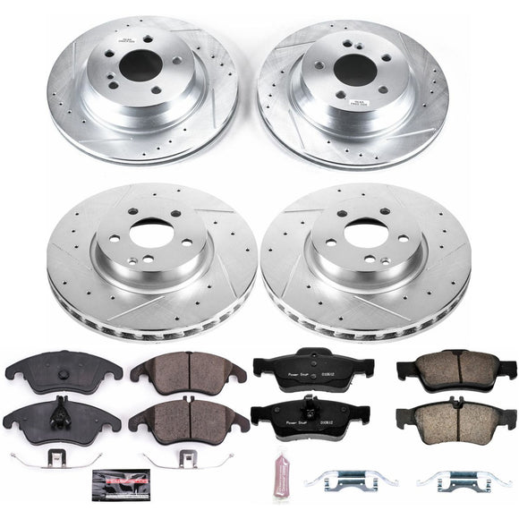 PowerStop Z23 Daily Driver Carbon-Fiber Ceramic Brake Pad and Drilled & Slotted