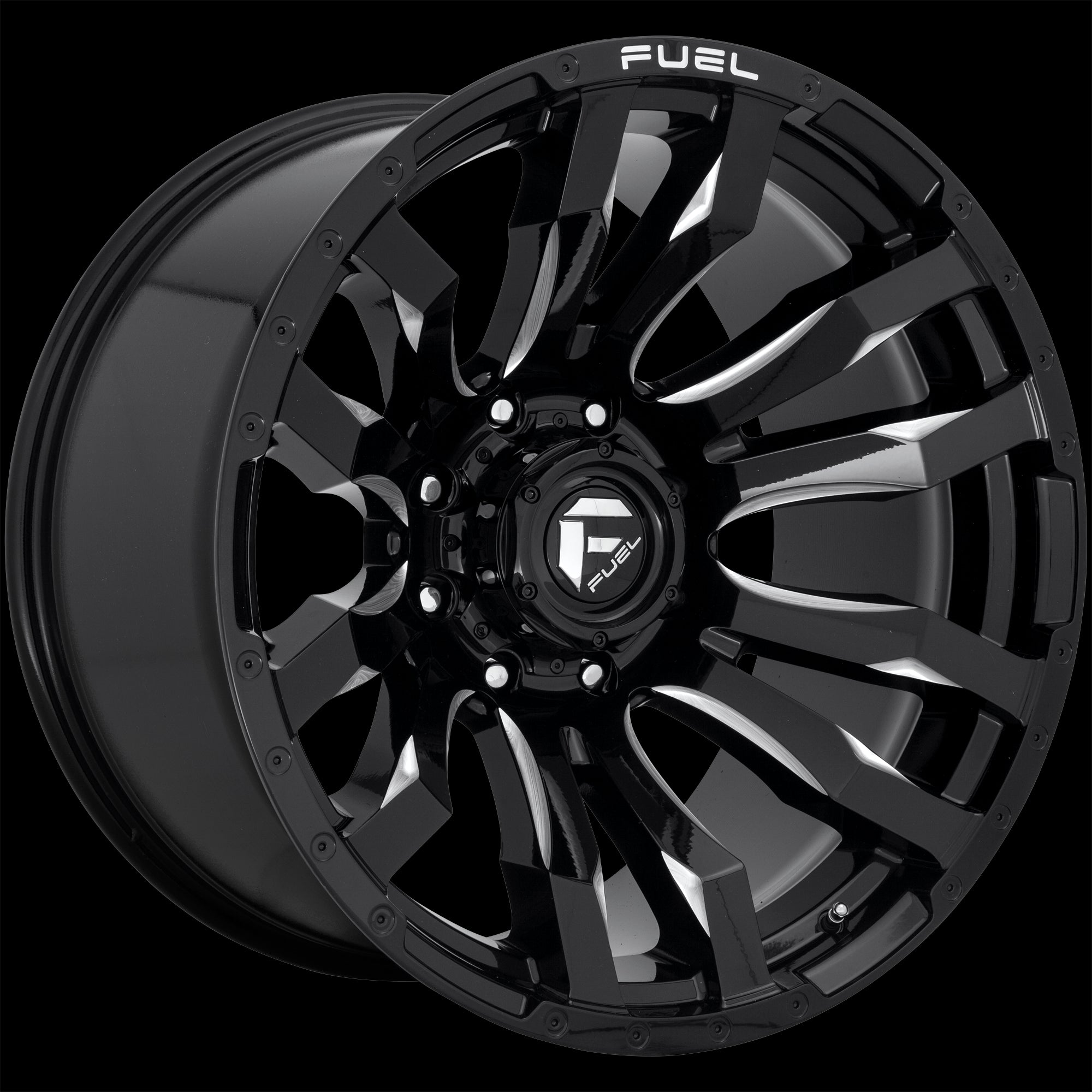 18X9 Fuel D673 Blitz Gloss Black Milled 5X127 ET1 wheel/rim - 0