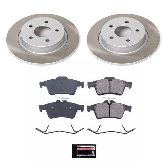 PowerStop Semi-Coated Rotor and Low-Dust Ceramic Brake Pad Kit