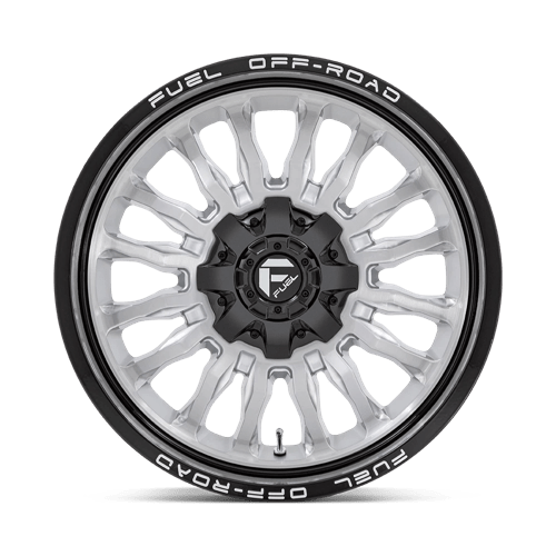 22x10 Fuel Off-Road D798 Arc Silver Brushed Face Black Lip 8x170 ET-18 Wheel