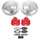 PowerStop Z36 Truck and SUV Ceramic Brake Pad, Drilled & Slotted Rotor, and Cali