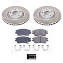 PowerStop Semi-Coated Rotor and Low-Dust Ceramic Brake Pad Kit
