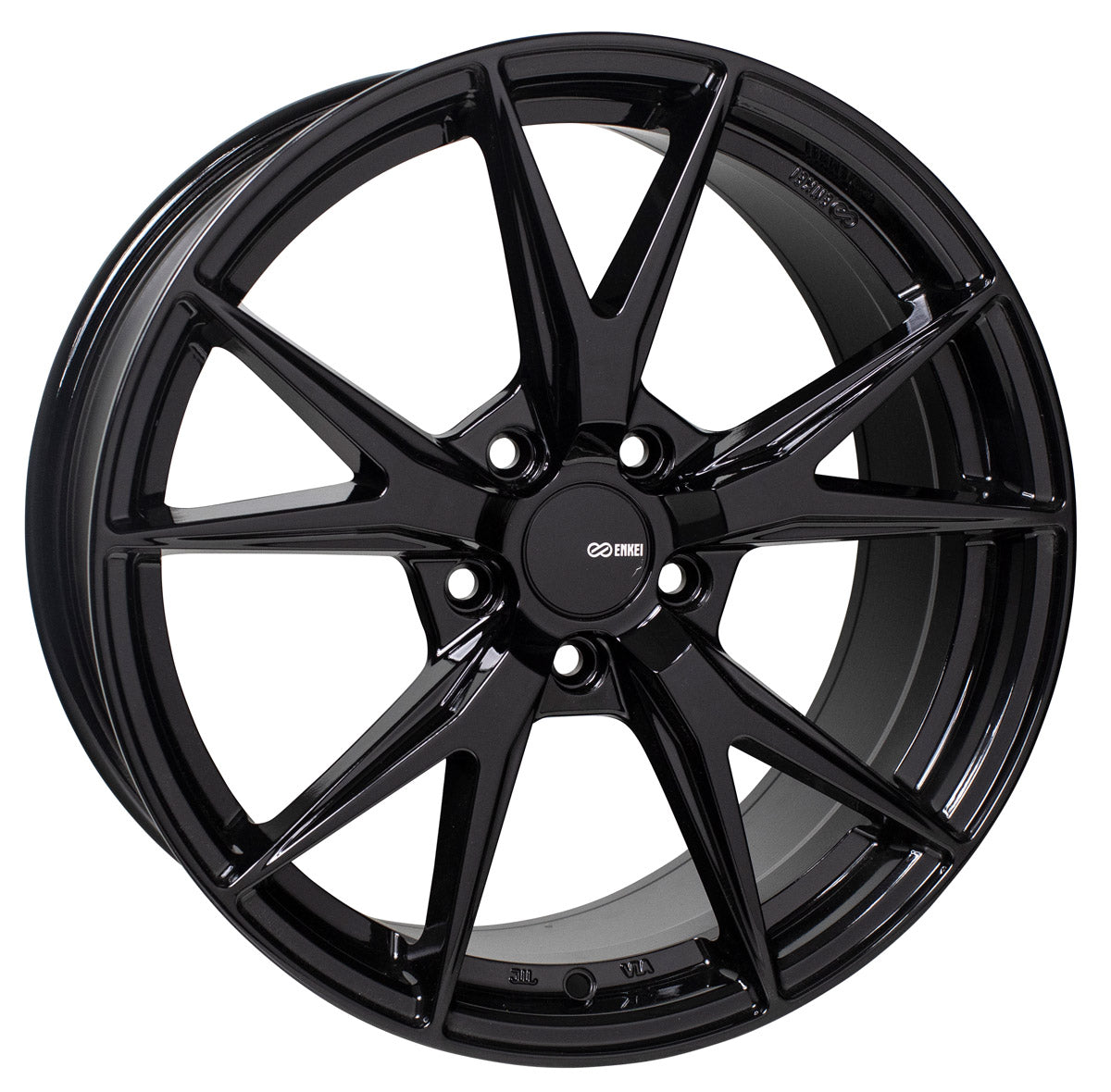 17X7.5 ENKEI PHOENIX BLACK GLOSS WHEEL/RIM  ET38 523-775-6538BK 5X114.3