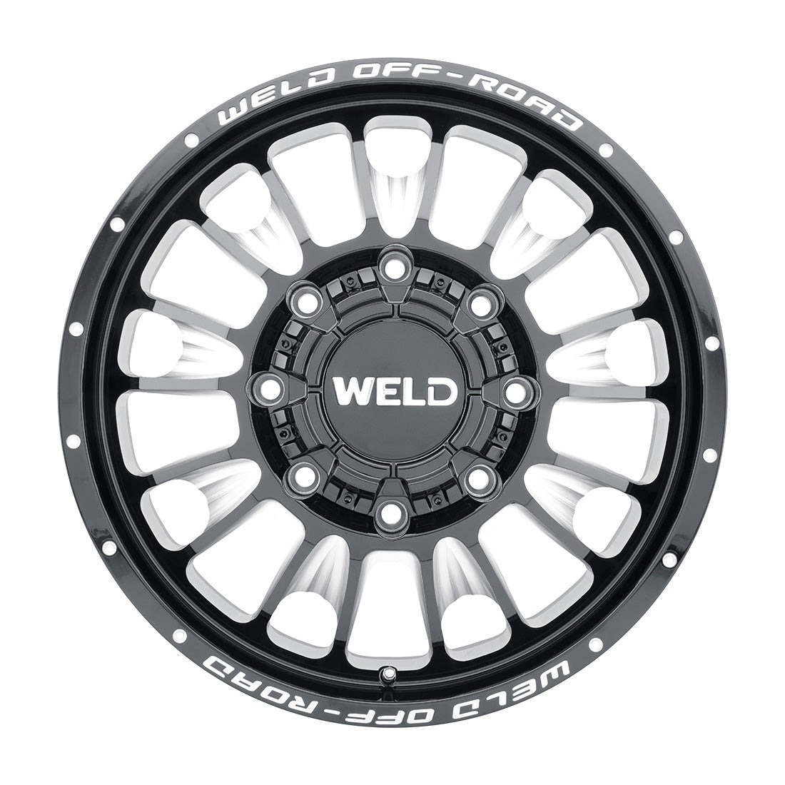 20x8.25 WELD Off-Road Scorch Dually Black Milled 8x210 ET108 Wheel Rim - 0