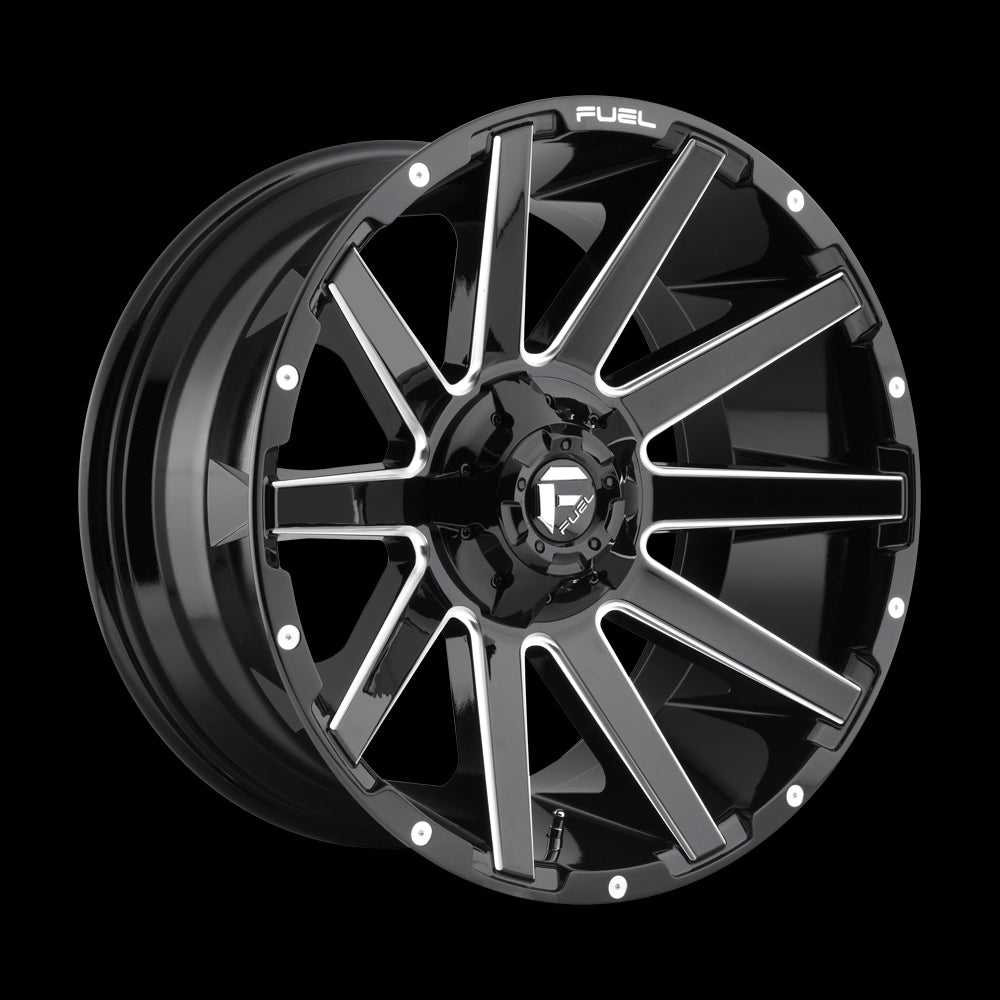 20X9 Fuel D615 Contra Gloss Black Milled 5X114.3/5X127 ET1 wheel/rim - 0