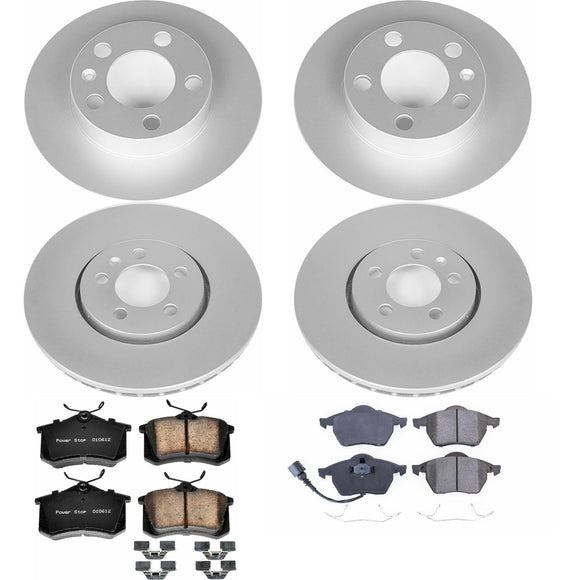 PowerStop Genuine Geomet Coated Rotor and Carbon-Fiber Ceramic Brake Pad Kit