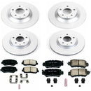 PowerStop Genuine Geomet Coated Rotor and Low-Dust Ceramic Brake Pad Kit