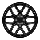22" Replica CV62 fits Chevrolet Silverado 22 in. x 9 in. Gloss Black