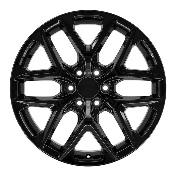 22" Replica CV62 fits Chevrolet Silverado 22 in. x 9 in. Gloss Black