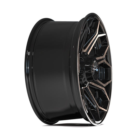 4Play Gen2 4P80R 20x9 Black Brushed Face Tinted Wheel 8x170 ET0 CB124.9