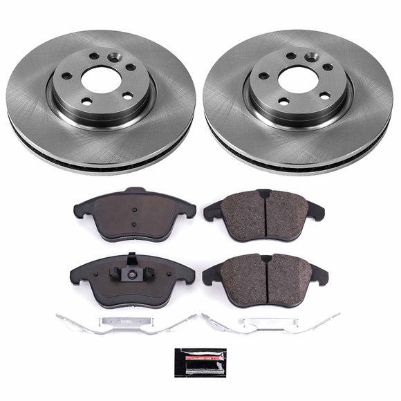 PowerStop OE Stock Replacement Low-Dust Ceramic Brake Pad and Rotor Kit