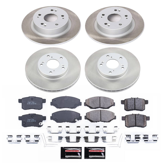 PowerStop Semi-Coated Rotor and Low-Dust Ceramic Brake Pad Kit