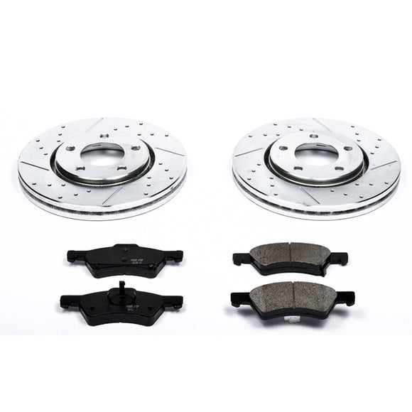 PowerStop Z23 Daily Driver Carbon-Fiber Ceramic Brake Pad and Drilled & Slotted