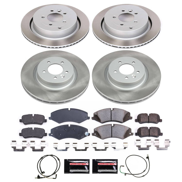 PowerStop Semi-Coated Rotor and Low-Dust Ceramic Brake Pad Kit