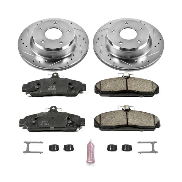 PowerStop Z23 Daily Driver Carbon-Fiber Ceramic Brake Pad and Drilled & Slotted