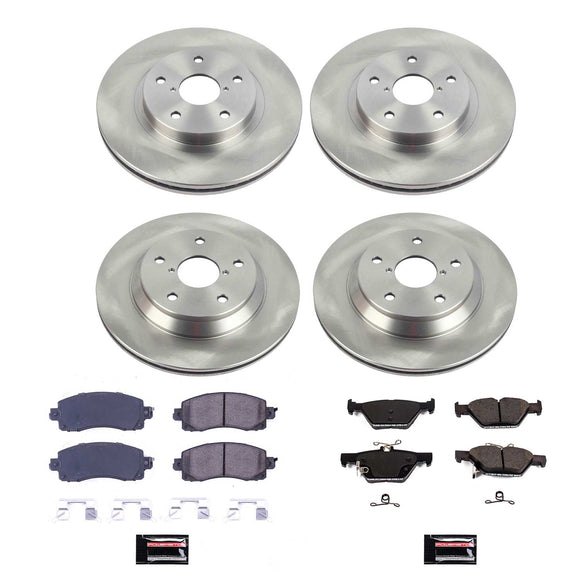 PowerStop OE Stock Replacement Low-Dust Ceramic Brake Pad and Rotor Kit