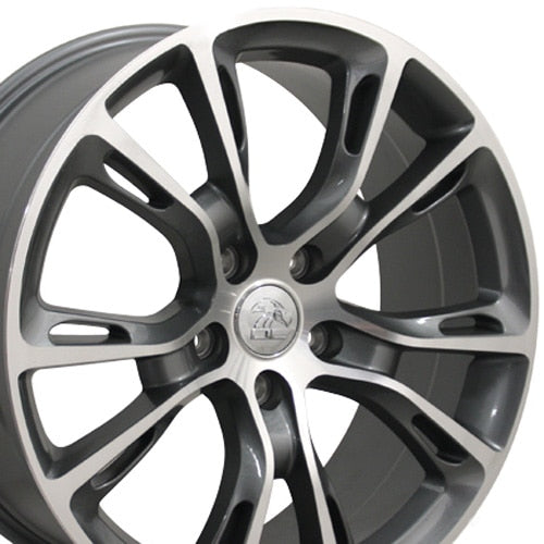 20" Replica Wheel JP16 Fits Jeep Grand Cherokee Rim 20x8.5 Gunmetal Mach'd Wheel
