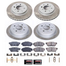 PowerStop Semi-Coated Rotor and Low-Dust Ceramic Brake Pad Kit