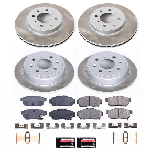 PowerStop Semi-Coated Rotor and Low-Dust Ceramic Brake Pad Kit