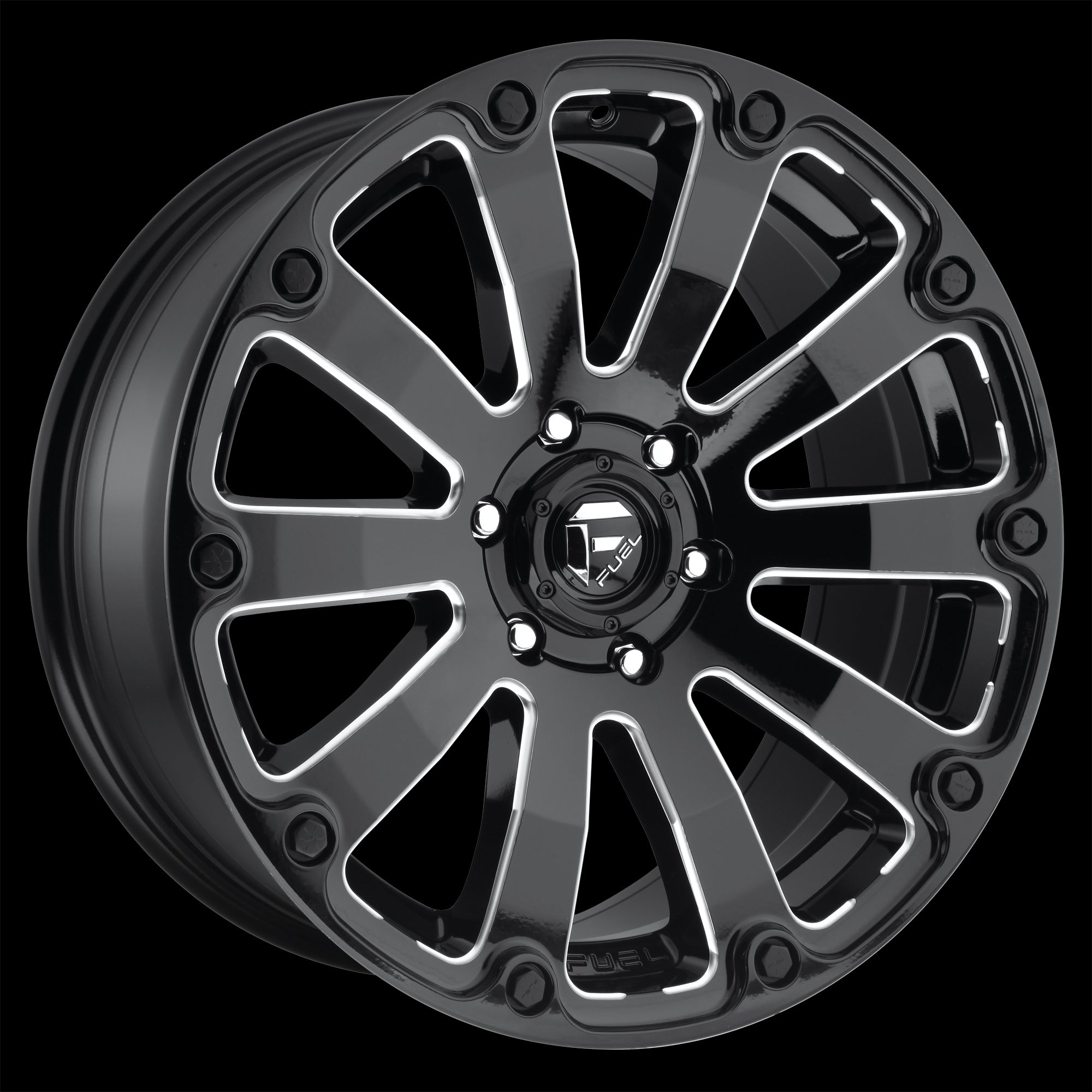 20X12 Fuel D598 DIESEL Gloss Black-MIL 8X165.1 ET-44 wheel/rim - 0