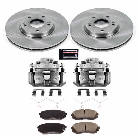 PowerStop OE Stock Replacement Low-Dust Ceramic Brake Pad, Rotor and Caliper Kit