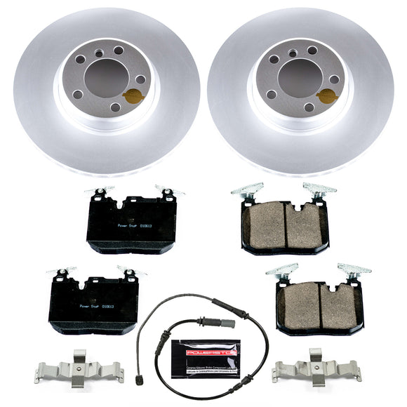 PowerStop Genuine Geomet Coated Rotor and Carbon-Fiber Ceramic Brake Pad Kit