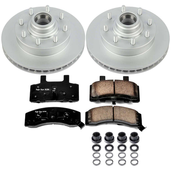 PowerStop Genuine Geomet Coated Rotor and Low-Dust Ceramic Brake Pad Kit