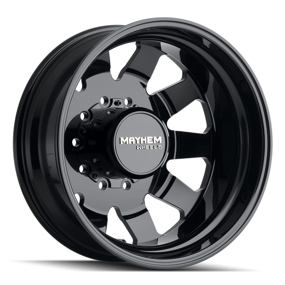 22x8.25 Mayhem 8181 Challenger Dually Gloss Black 10x225 ET169 CB170.1 Wheel Rim
