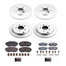 PowerStop Genuine Geomet Coated Rotor and Low-Dust Ceramic Brake Pad Kit