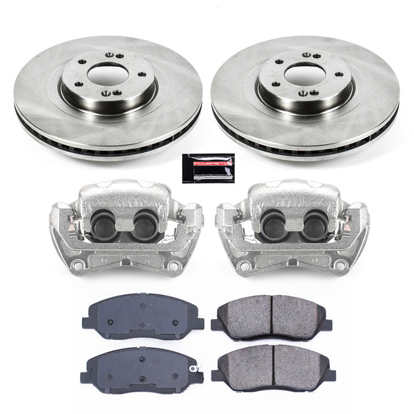 PowerStop OE Stock Replacement Low-Dust Ceramic Brake Pad, Rotor and Caliper Kit