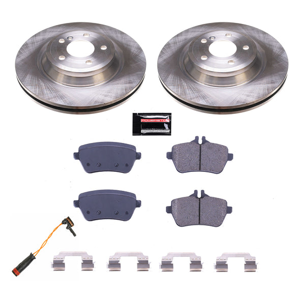 PowerStop OE Stock Replacement Low-Dust Ceramic Brake Pad and Rotor Kit
