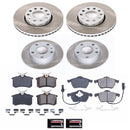 PowerStop Semi-Coated Rotor and Low-Dust Ceramic Brake Pad Kit