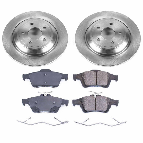 PowerStop OE Stock Replacement Low-Dust Ceramic Brake Pad and Rotor Kit