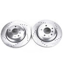 PowerStop Evolution Drilled Slotted Rotors Pair Rear For BMW 525i