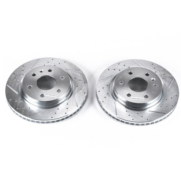 PowerStop Evolution Drilled Slotted Rotors Pair Front For Saturn Outlook