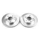 PowerStop Evolution Drilled Slotted Rotors Pair Front For Ford Probe