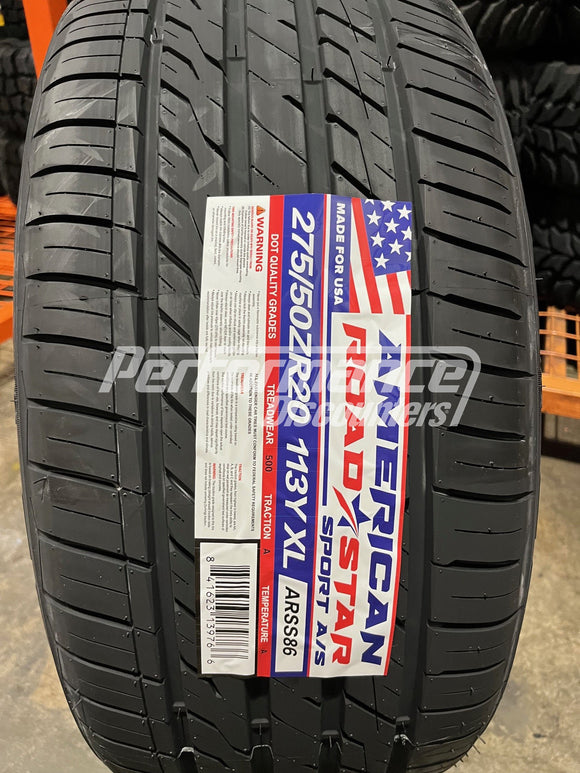 275/50ZR20 American Roadstar Sport A/S 113Y BSW XL 275 50 20 2755020