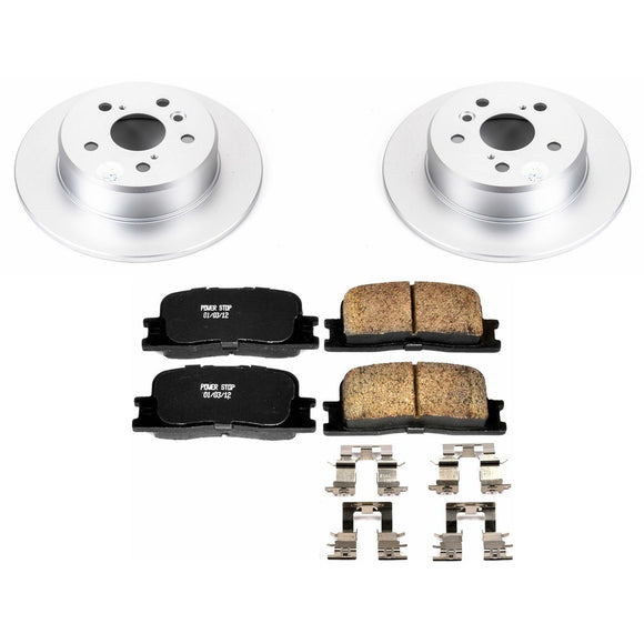 PowerStop Genuine Geomet Coated Rotor and Low-Dust Ceramic Brake Pad Kit