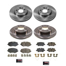 PowerStop OE Stock Replacement Low-Dust Ceramic Brake Pad and Rotor Kit